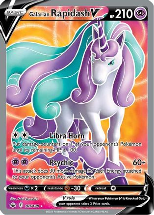 [PKM-R] Galarian Rapidash V (167/198) [Sword & Shield: Chilling Reign]