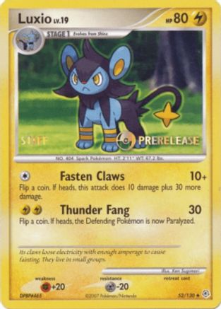 [PKM] Luxio (52/130) (Prerelease Promo Staff) [Nintendo: Black Star Promos]