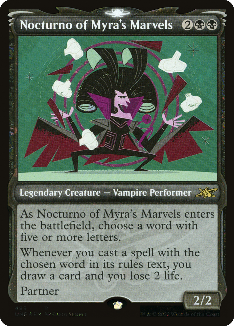 {R} Nocturno of Myra's Marvels (Showcase) (Galaxy Foil) [Unfinity][UNF 499]