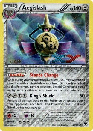 [PKM] Aegislash (86/146) (Staff Prerelease Promo) [XY: Black Star Promos]