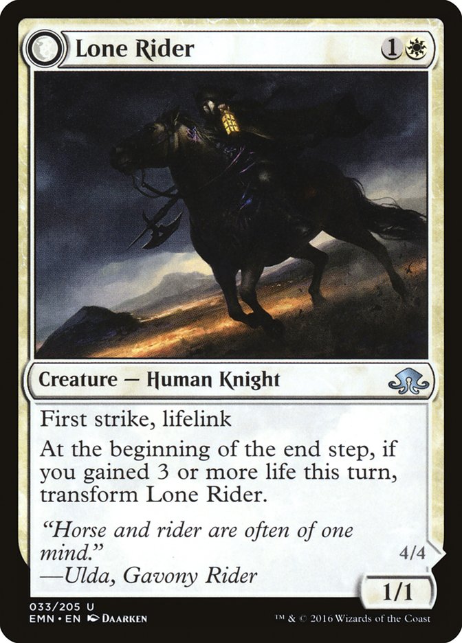 {C} Lone Rider // It That Rides as One [Eldritch Moon][EMN 033]