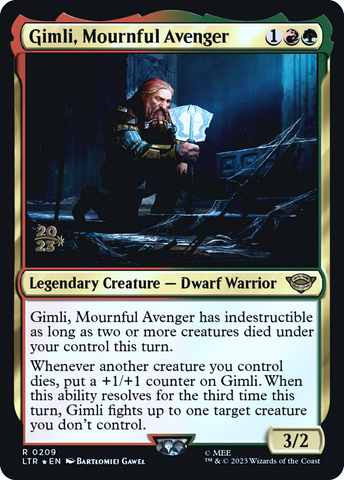 {R} Gimli, Mournful Avenger [The Lord of the Rings: Tales of Middle-Earth Prerelease Promos][PR LTR 209]