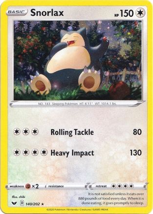 [PKM] Snorlax (140/202) (Cosmos Holo) [Sword & Shield: Base Set]