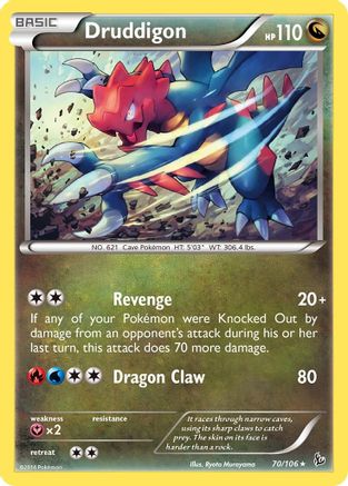 [PKM-R] Druddigon (70/106) (Theme Deck Exclusive) [XY: Flashfire]