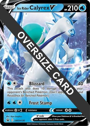 [JUM PKM-R] Ice Rider Calyrex V (SWSH130) (Jumbo Card) [Sword & Shield: Black Star Promos]