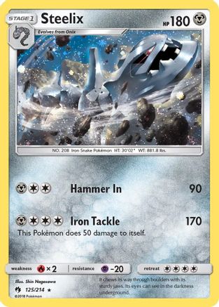 [PKM] Steelix (125/214) (Cosmos Holo) [Sun & Moon: Lost Thunder]