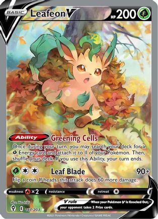 [PKM] Leafeon V (167/203) [Sword & Shield: Evolving Skies]
