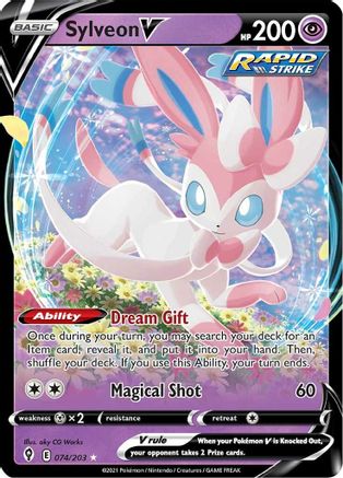 [PKM] Sylveon V (074/203) [Sword & Shield: Evolving Skies]