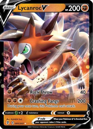 [PKM] Lycanroc V (091/203) [Sword & Shield: Evolving Skies]