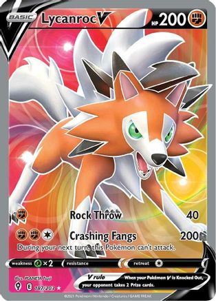 [PKM-R] Lycanroc V (187/203) [Sword & Shield: Evolving Skies]
