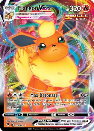 [PKM-R] Flareon VMAX (018/203) [Sword & Shield: Evolving Skies]
