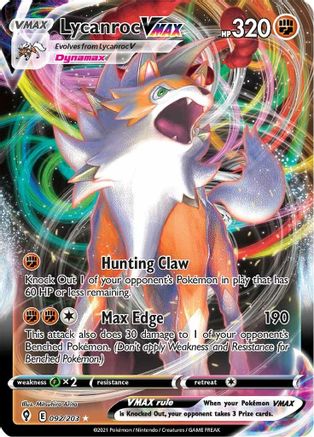 [PKM-R] Lycanroc VMAX (092/203) [Sword & Shield: Evolving Skies]