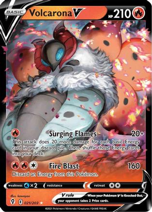 [PKM-R] Volcarona V (021/203) [Sword & Shield: Evolving Skies]
