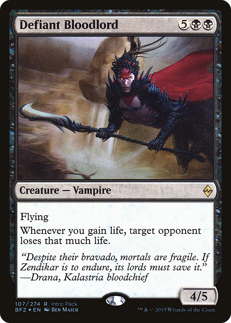{R} Defiant Bloodlord (Intro Pack) [Battle for Zendikar Promos][PA BFZ 107]