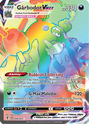 [PKM-R] Garbodor VMAX (216/203) [Sword & Shield: Evolving Skies]