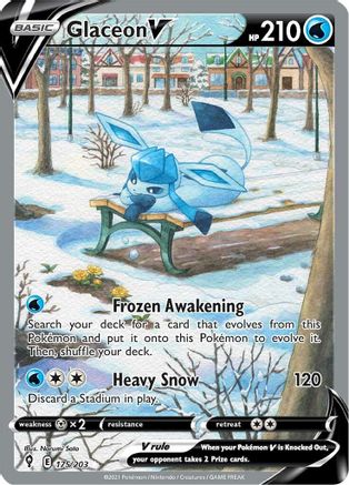 [PKM] Glaceon V (175/203) [Sword & Shield: Evolving Skies]