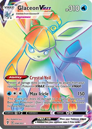 [PKM-R] Glaceon VMAX (208/203) [Sword & Shield: Evolving Skies]
