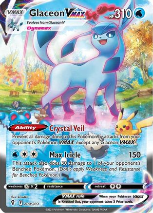 [PKM-R] Glaceon VMAX (209/203) [Sword & Shield: Evolving Skies]
