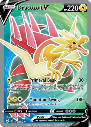 [PKM-R] Dracozolt V (178/203) [Sword & Shield: Evolving Skies]