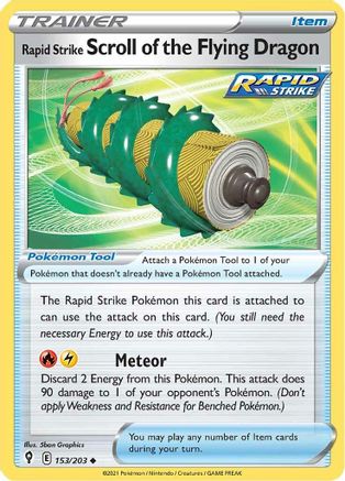 [PKM] Rapid Strike Scroll of the Flying Dragon (153/203) [Sword & Shield: Evolving Skies]