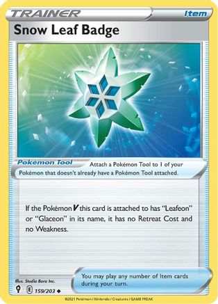 [PKM] Snow Leaf Badge (159/203) [Sword & Shield: Evolving Skies]