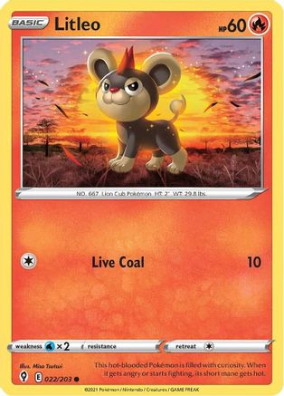 [PKM] Litleo (022/203) [Sword & Shield: Evolving Skies]
