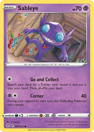 [PKM] Sableye (067/203) [Sword & Shield: Evolving Skies]