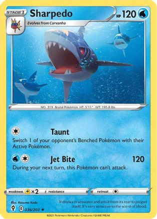 [PKM] Sharpedo (036/203) [Sword & Shield: Evolving Skies]