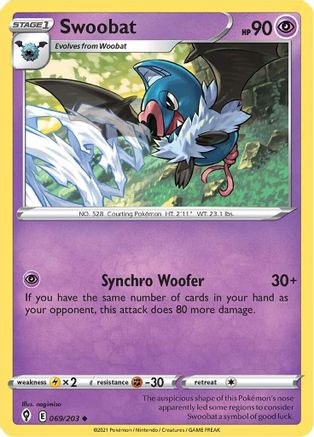 [PKM-C] Swoobat (069/203) [Sword & Shield: Evolving Skies]