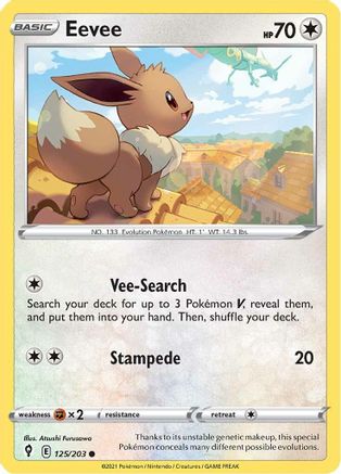 [PKM] Eevee (125/203) [Sword & Shield: Evolving Skies]