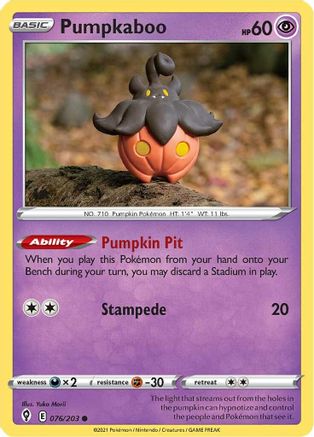 [PKM] Pumpkaboo (076/203) [Sword & Shield: Evolving Skies]