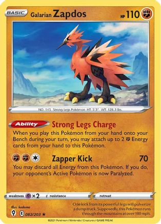 [PKM] Galarian Zapdos (082/203) [Sword & Shield: Evolving Skies]