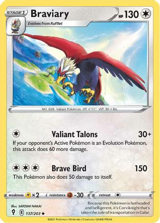[PKM-C] Braviary (137/203) [Sword & Shield: Evolving Skies]