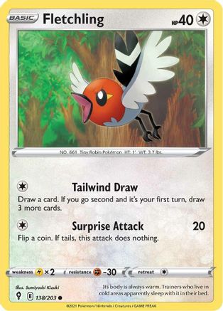 [PKM-C] Fletchling (138/203) [Sword & Shield: Evolving Skies]