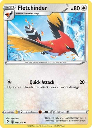 [PKM] Fletchinder (139/203) [Sword & Shield: Evolving Skies]