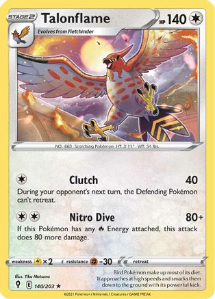 [PKM-R] Talonflame (140/203) [Sword & Shield: Evolving Skies]