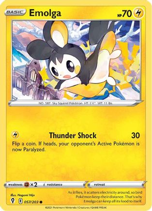 [PKM] Emolga (057/203) [Sword & Shield: Evolving Skies]