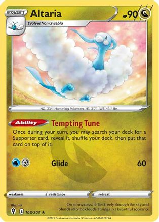 [PKM] Altaria (106/203) [Sword & Shield: Evolving Skies]