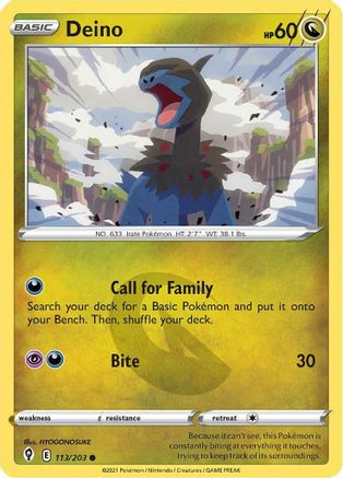 [PKM] Deino (113/203) [Sword & Shield: Evolving Skies]