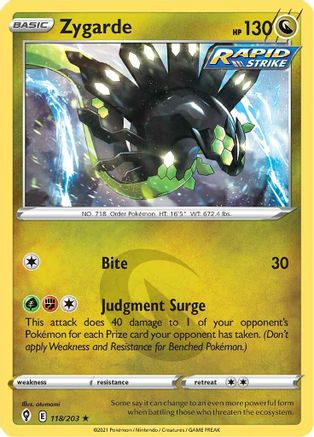 [PKM-R] Zygarde (118/203) [Sword & Shield: Evolving Skies]