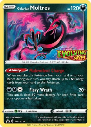 [PKM-R] Galarian Moltres (SWSH125) (Prerelease Promo) [Sword & Shield: Black Star Promos]