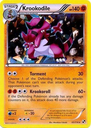[PKM] Krookodile (65/114) (Cracked Ice Holo) [Black & White: Base Set]