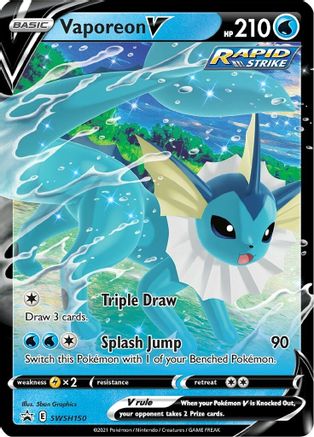 [PKM] Vaporeon V (SWSH150) [Sword & Shield: Black Star Promos]