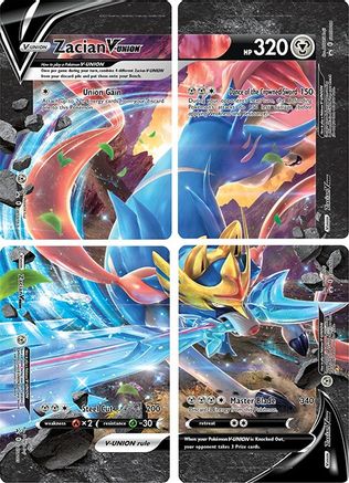 [PKM] Zacian V-Union (Set of 4) [Sword & Shield: Black Star Promos]