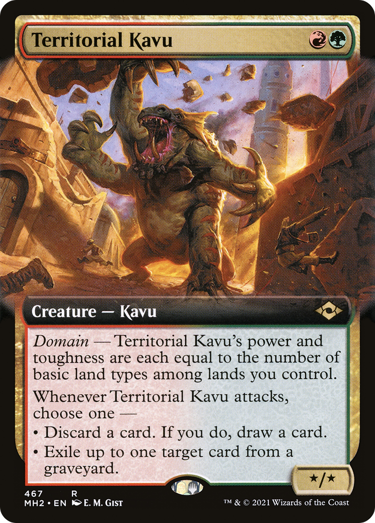 {R} Territorial Kavu (Extended Art) (Foil): (Extended Art) [Modern Horizons 2] [MH2 467]