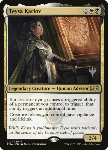 {R} Teysa Karlov (Promo Pack) [Ravnica Allegiance Promos][PP RNA 212]