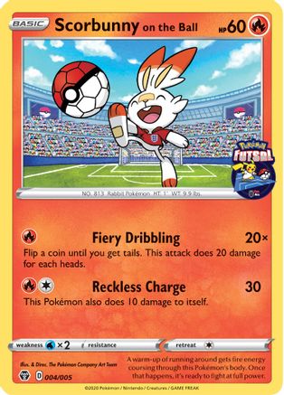 [PKM-R] Scorbunny on the Ball (004/005) [Pokemon Futsal Collection]