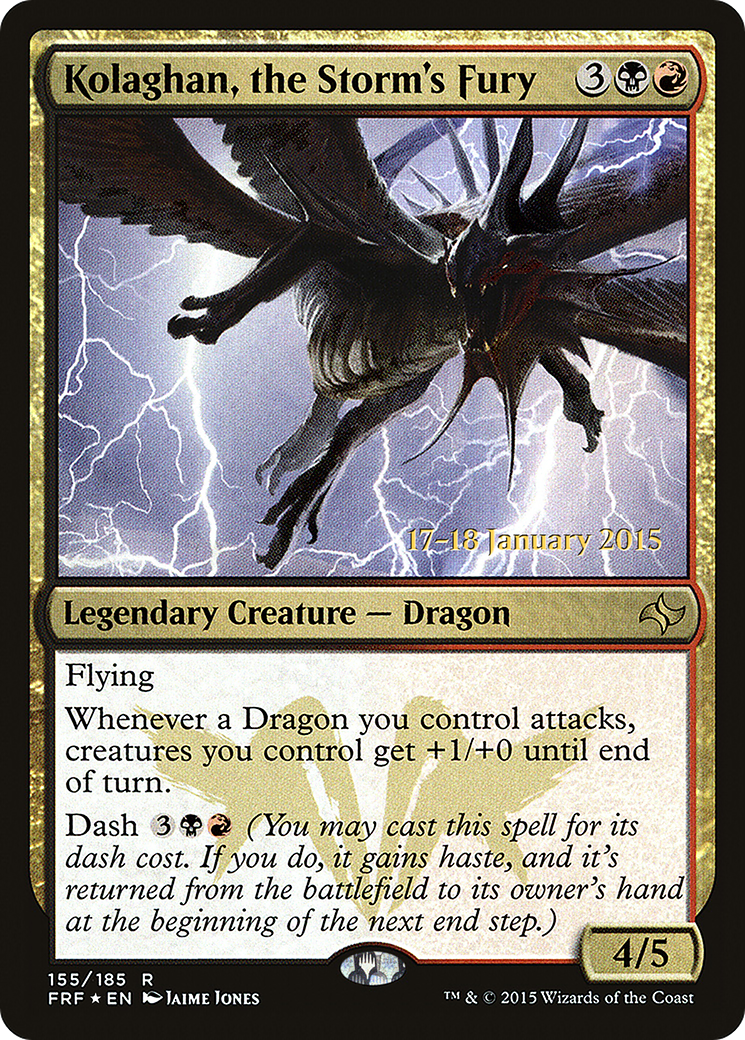 {R} Kolaghan, the Storm's Fury [Fate Reforged Prerelease Promos][PR FRF 155] - Misty Mountain Games