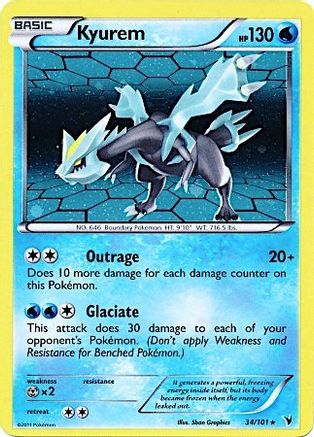 [PKM-R] Kyurem (34/101) (Cosmos Holo) [Black & White: Noble Victories]