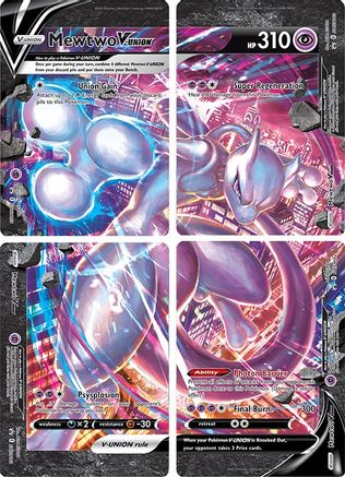 [PKM] Mewtwo V-Union (Set of 4) [Sword & Shield: Black Star Promos]